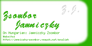 zsombor jamniczky business card